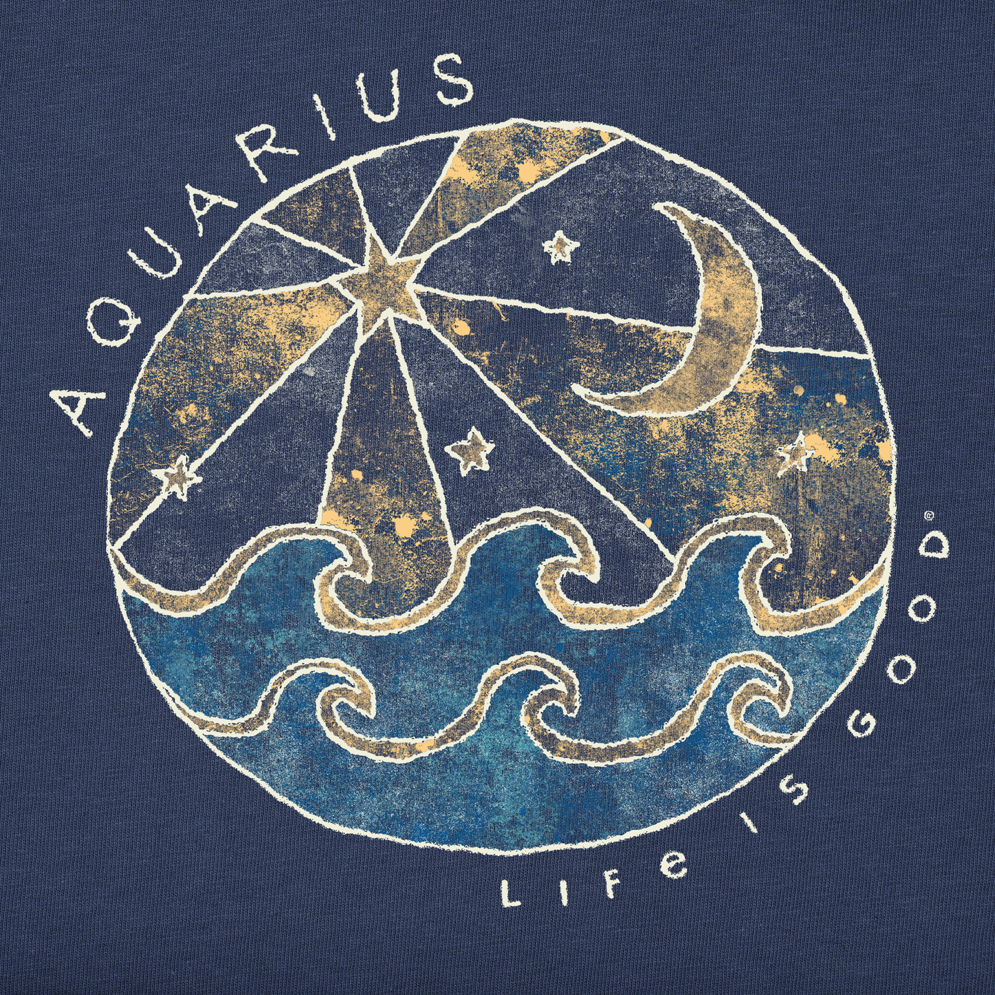 Men's Trippy Aquarius Short Sleeve Crusher Tee
