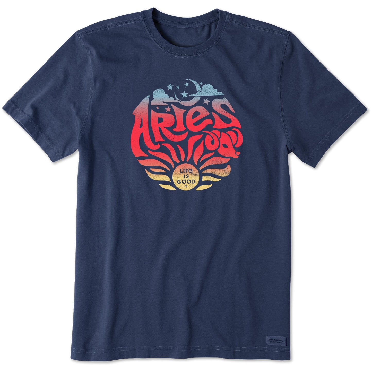 Men's Aries  Zodiac Vibes Short Sleeve Crusher Tee