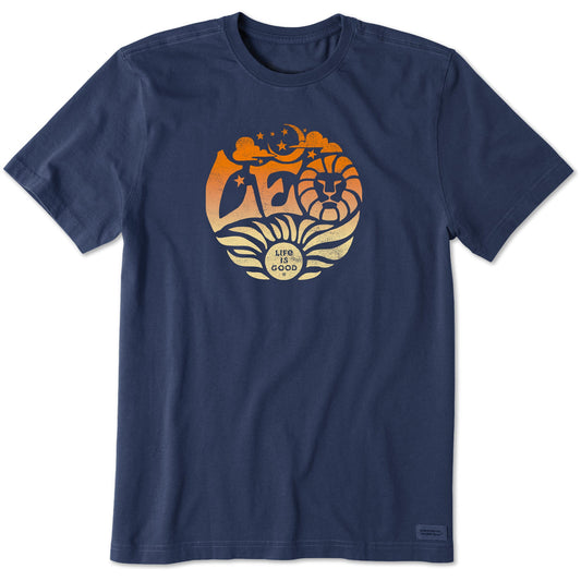 Men's Leo Zodiac Vibes Short Sleeve Crusher Tee