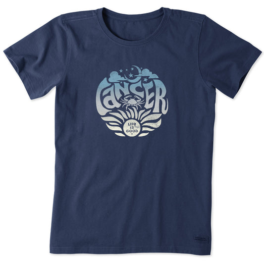 Women's Cancer  Zodiac Vibes Short Sleeve Crusher Tee