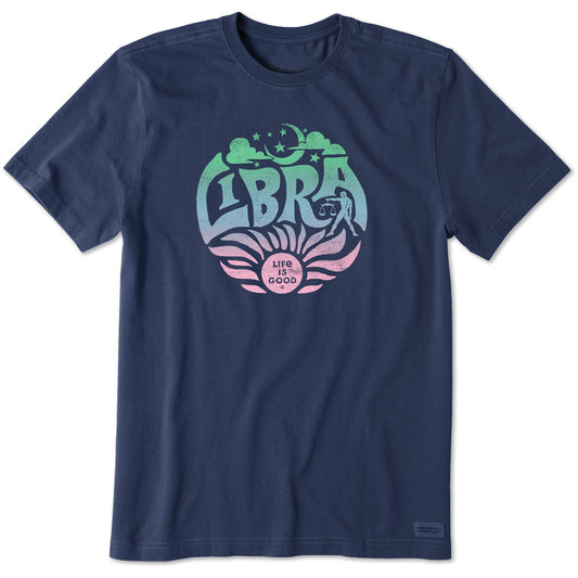 Men's Libra Zodiac Vibes Short Sleeve Crusher Tee