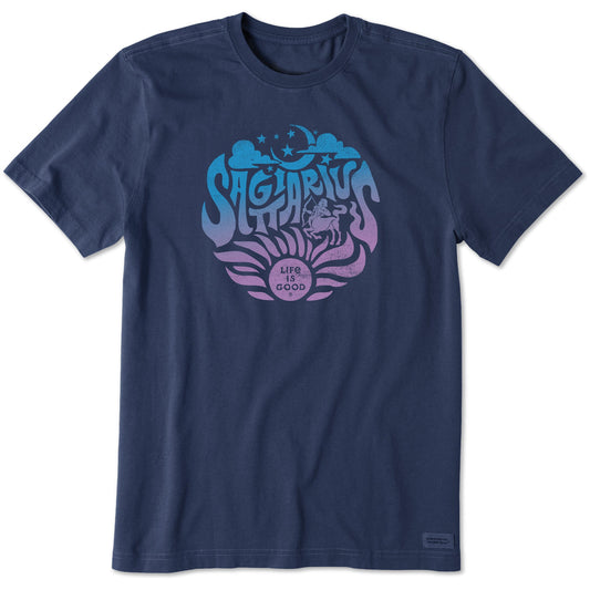 Men's Sagittarius Zodiac Vibes Short Sleeve Crusher Tee