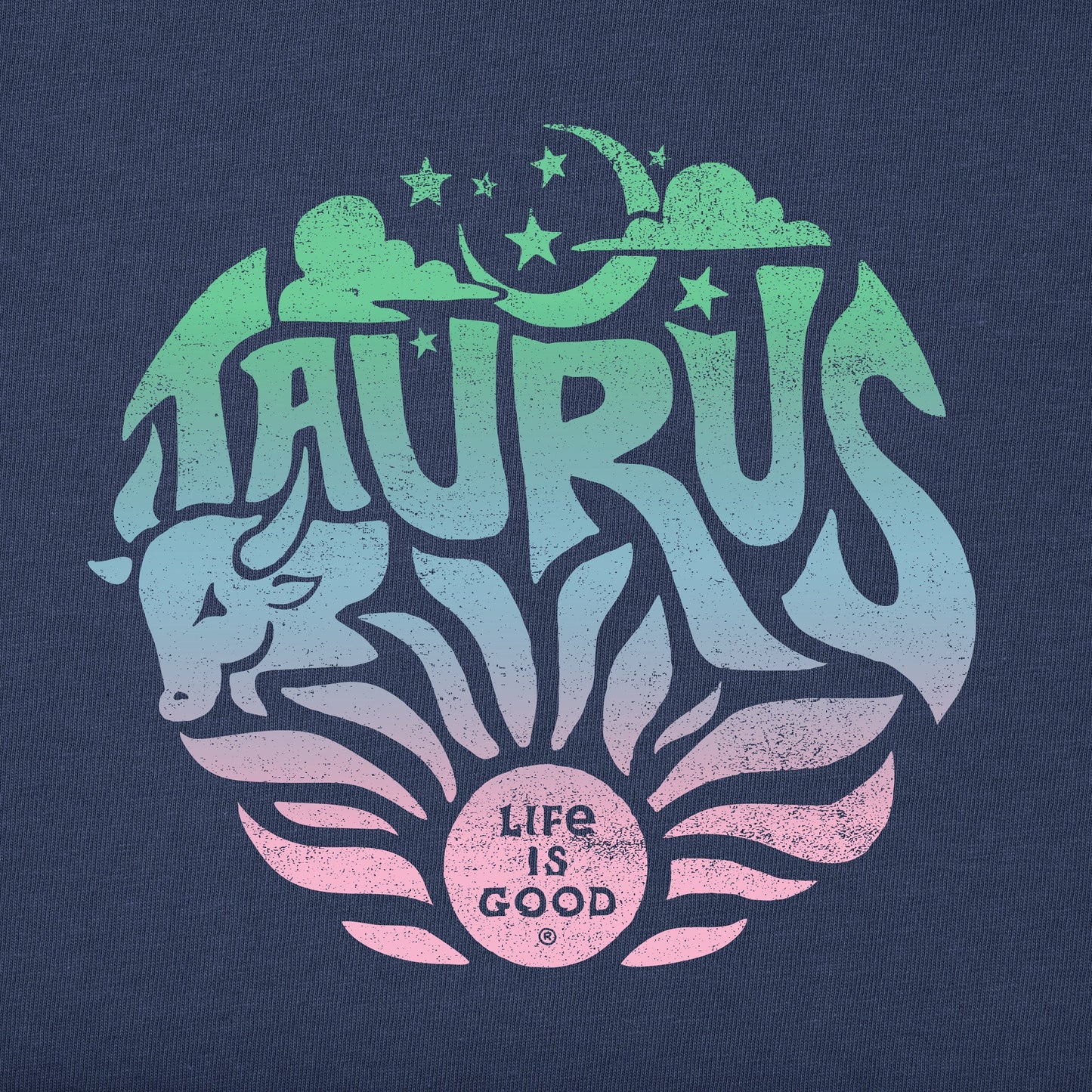 Men's Taurus Zodiac Vibes Short Sleeve Crusher Tee