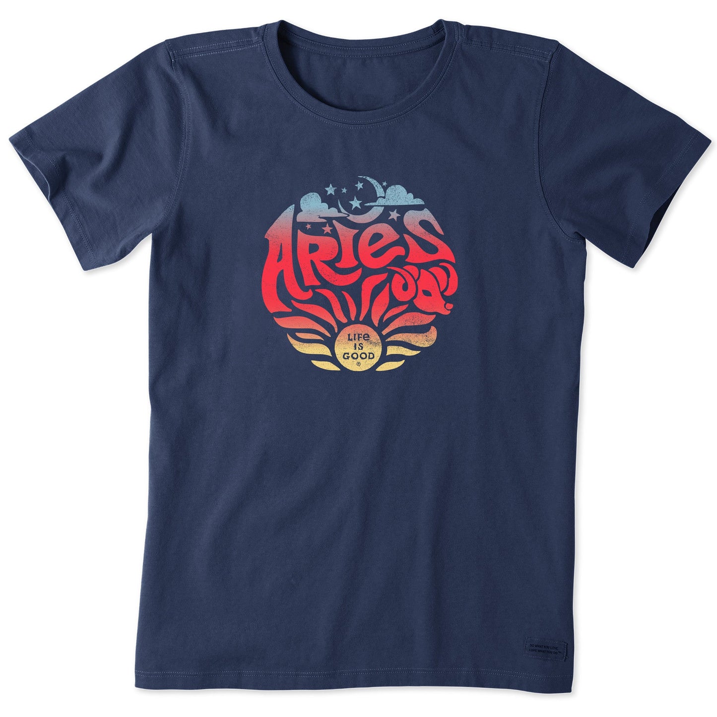 Women's Aries  Zodiac Vibes Short Sleeve Crusher Tee