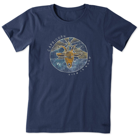 Women's Trippy Capricorn Short Sleeve Crusher Tee