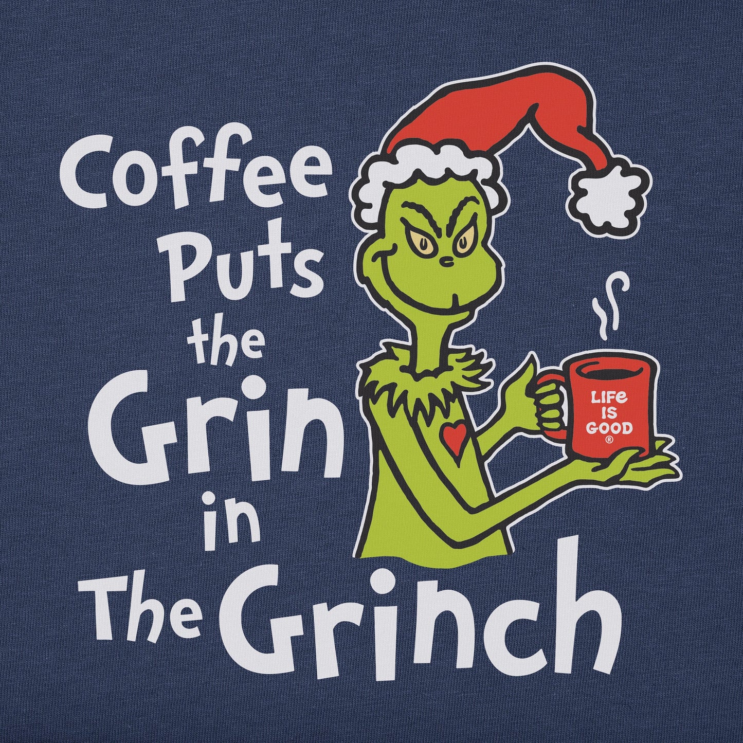 Women's Coffee puts Grin in Grinch Short Sleeve Crusher Tee