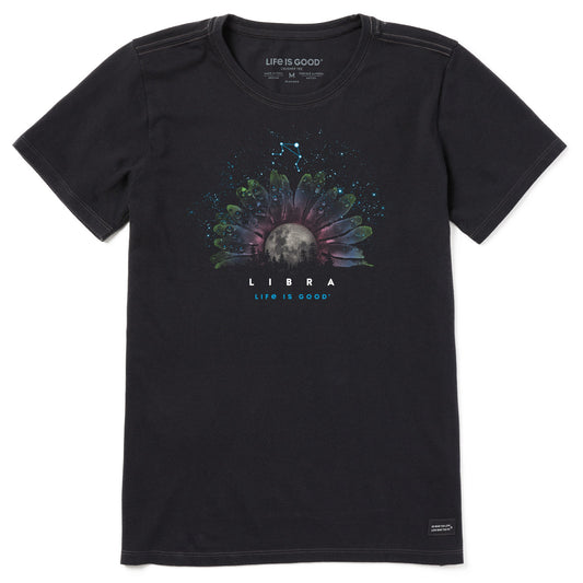 Women's Zodiac Moonflower Libra Short Sleeve Crusher Tee
