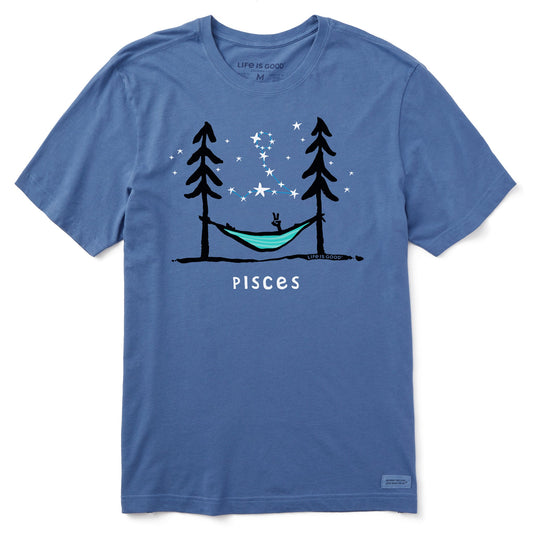 Men's Zodiac Hammock Pisces Short Sleeve Crusher Tee