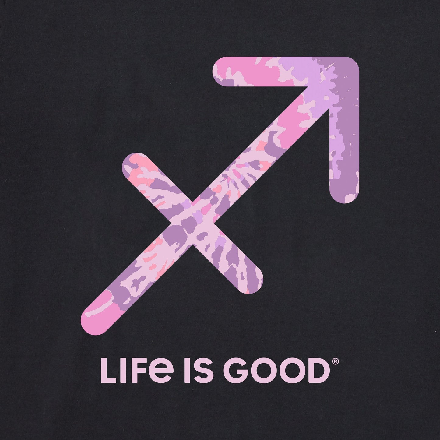 Men's Sagittarius Sign Tie Dye Short Sleeve Crusher Tee