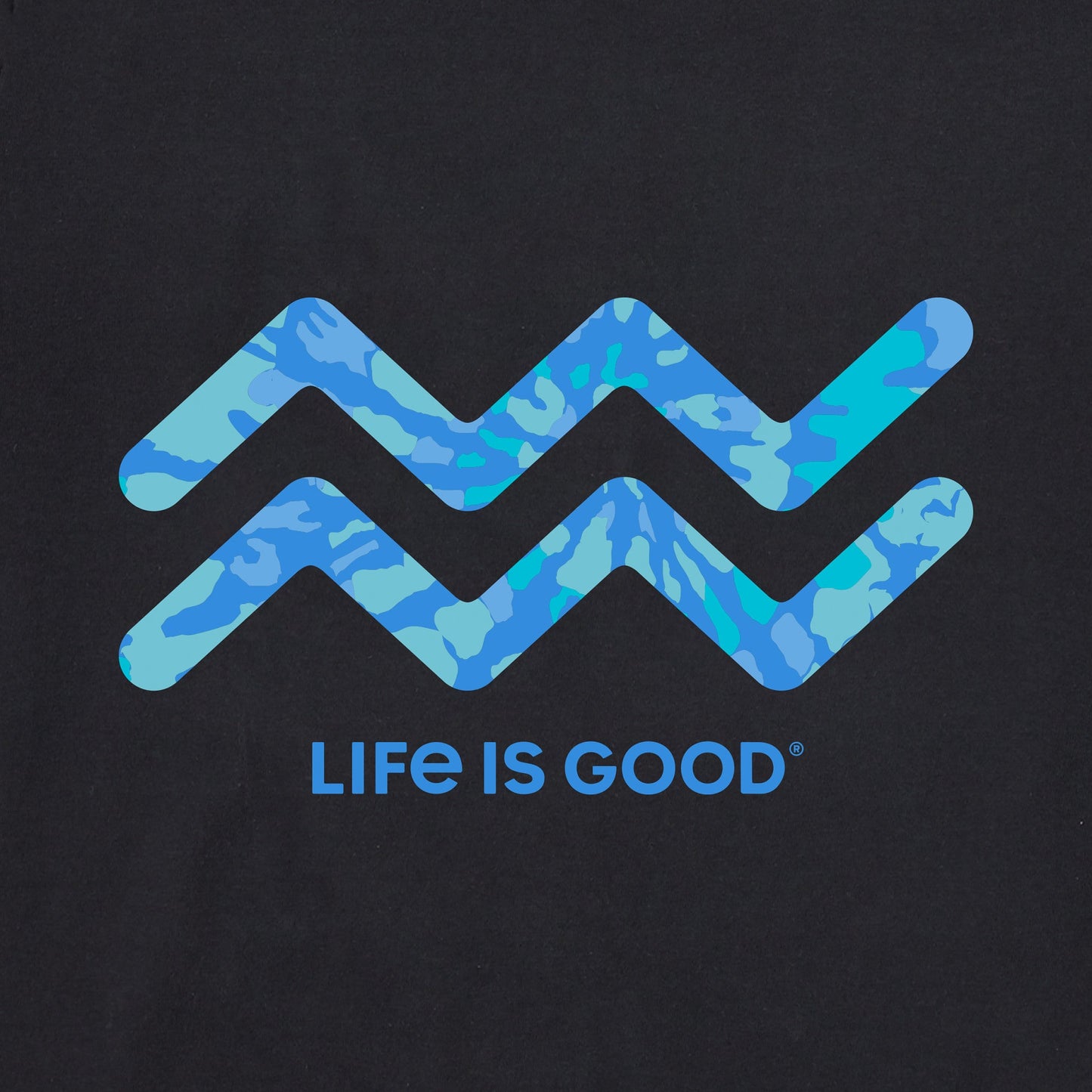 Men's Aquarius Sign Tie Dye Short Sleeve Crusher Tee