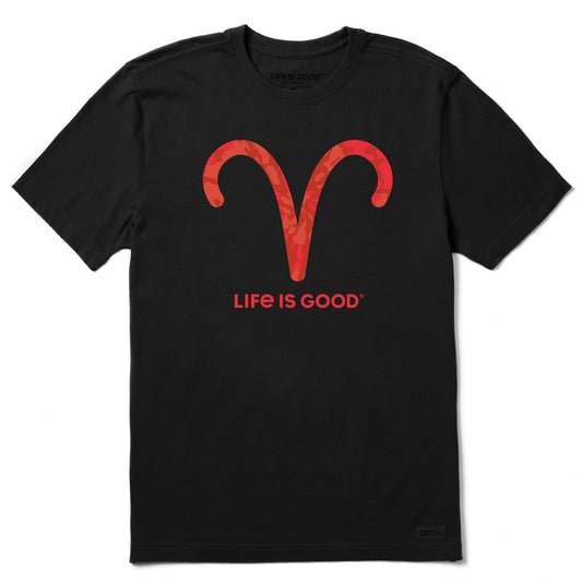 Men's Aries Sign Tie Dye Short Sleeve Crusher Tee