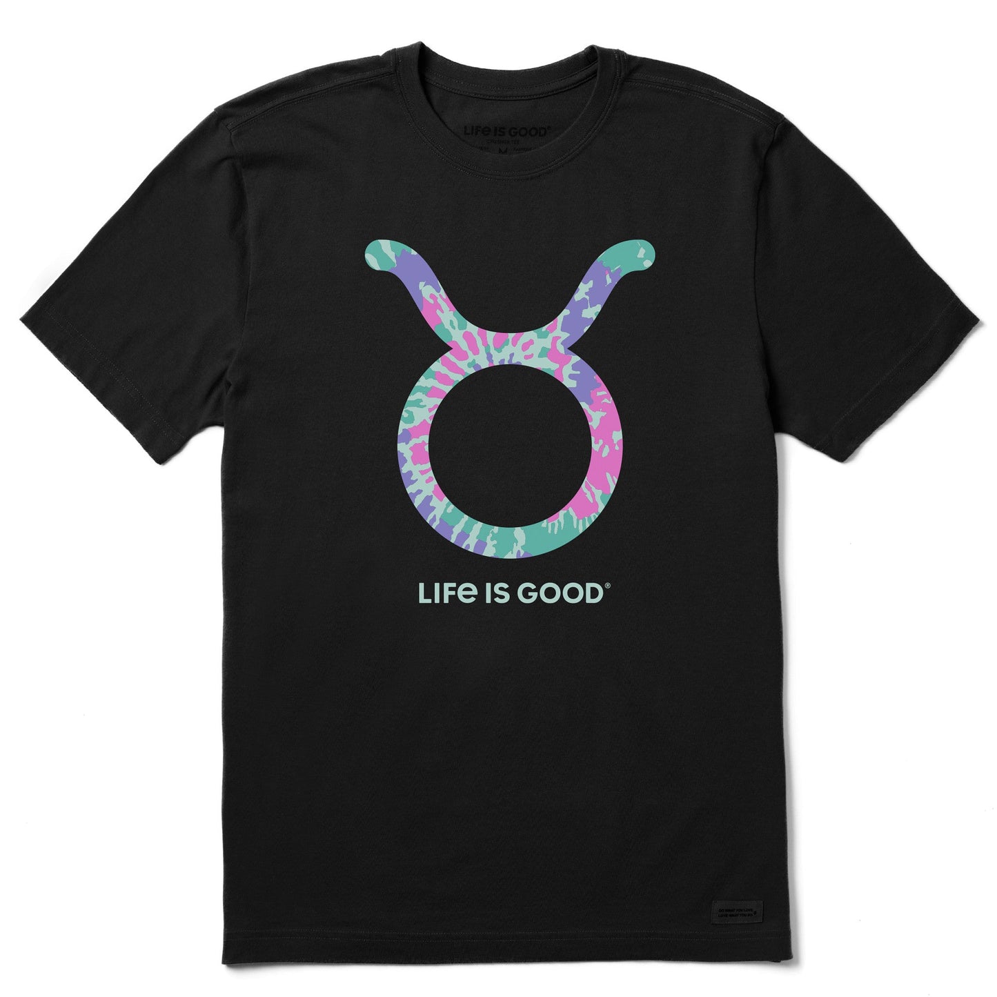 Men's Taurus Sign Tie Dye Short Sleeve Crusher Tee