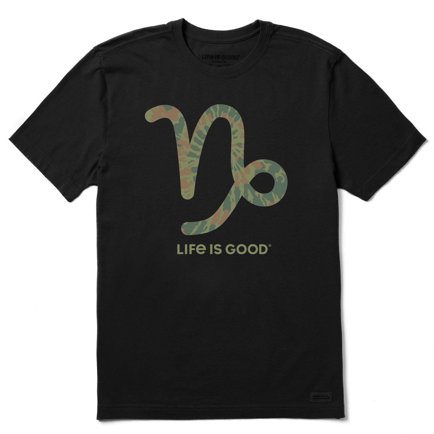 Men's Capricorn Sign Tie Dye Short Sleeve Crusher Tee