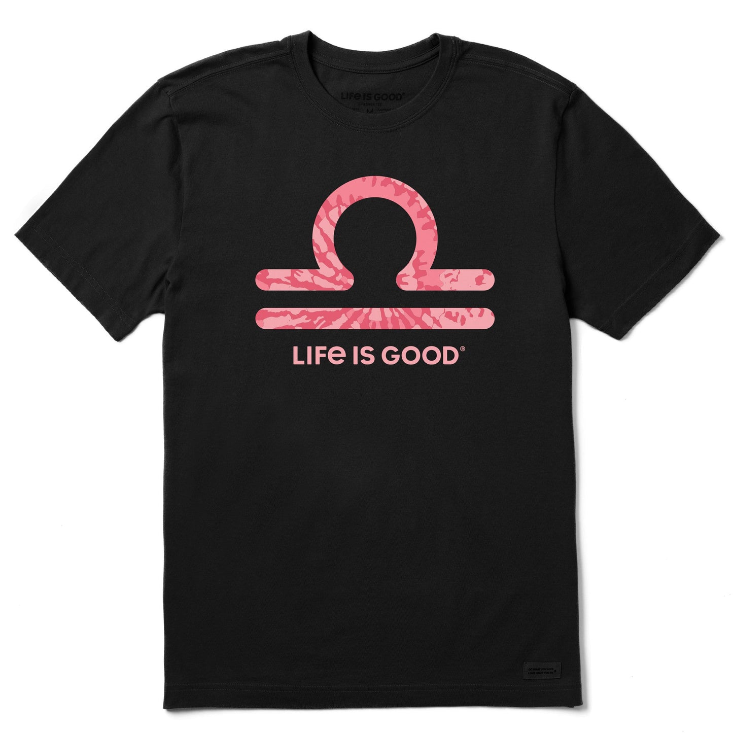 Men's Libra Sign Tie Dye Short Sleeve Crusher Tee