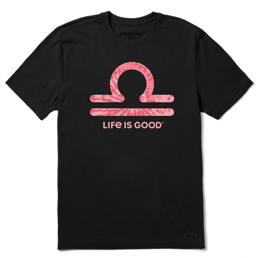 Men's Libra Sign Tie Dye Short Sleeve Crusher Tee