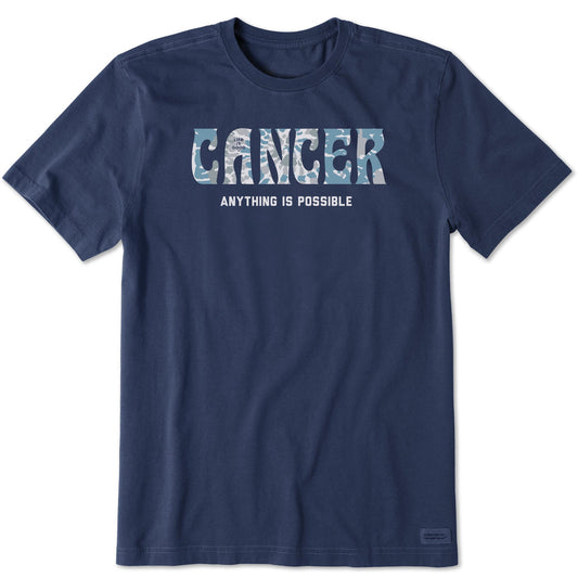 Men's Cancer Tie Dye Short Sleeve Crusher Tee