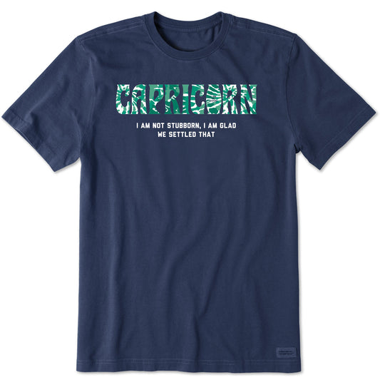 Men's Capricorn Tie Dye Short Sleeve Crusher Tee