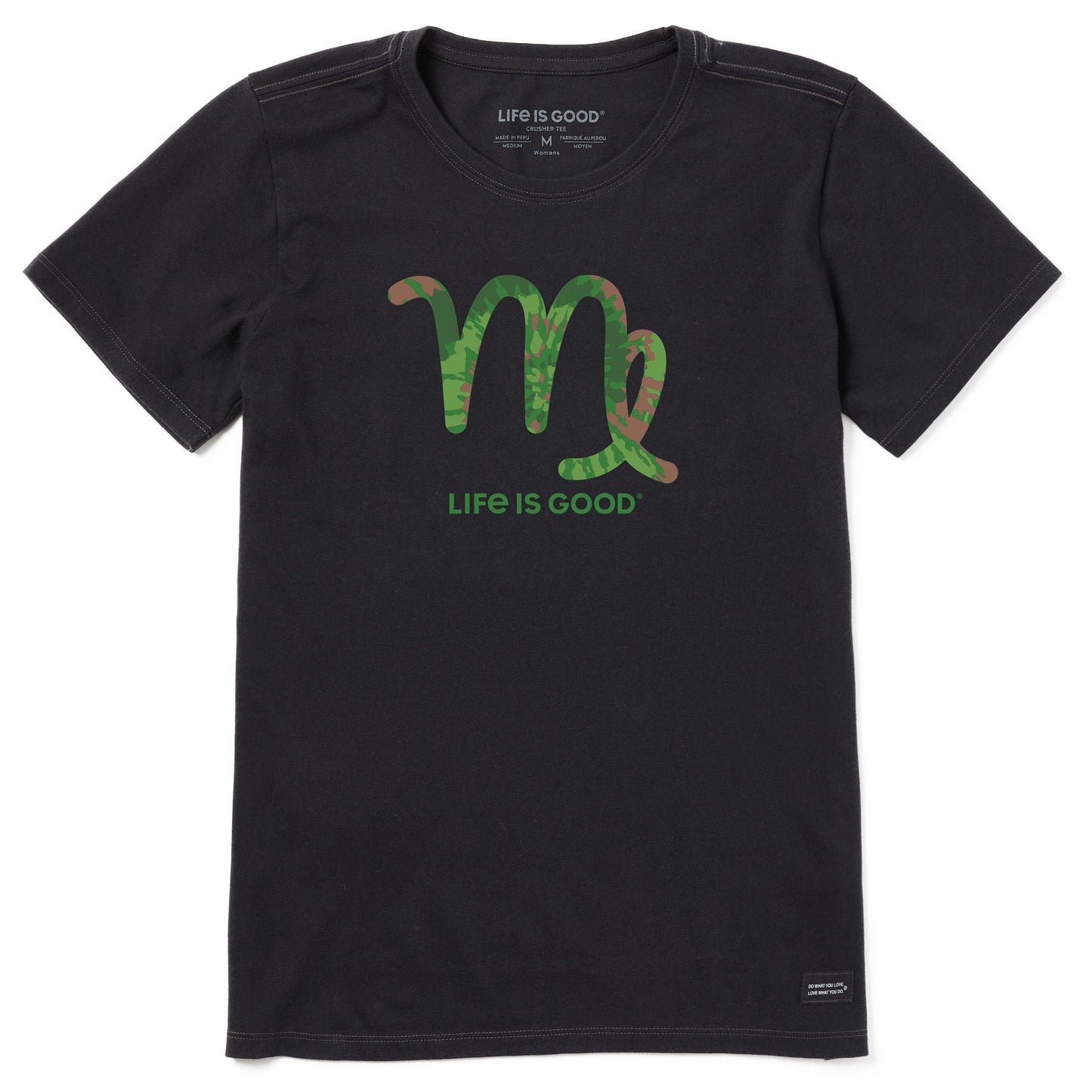 Women's Virgo Sign Tie Dye Short Sleeve Crusher Tee