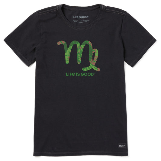 Women's Virgo Sign Tie Dye Short Sleeve Crusher Tee