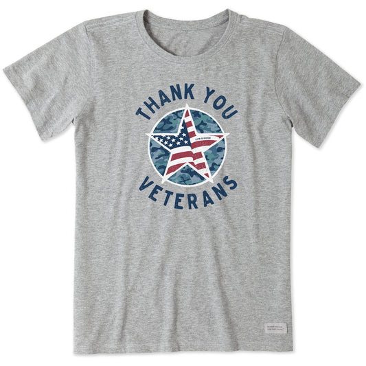 Women's Thank You Veterans Star Short Sleeve Crusher Tee