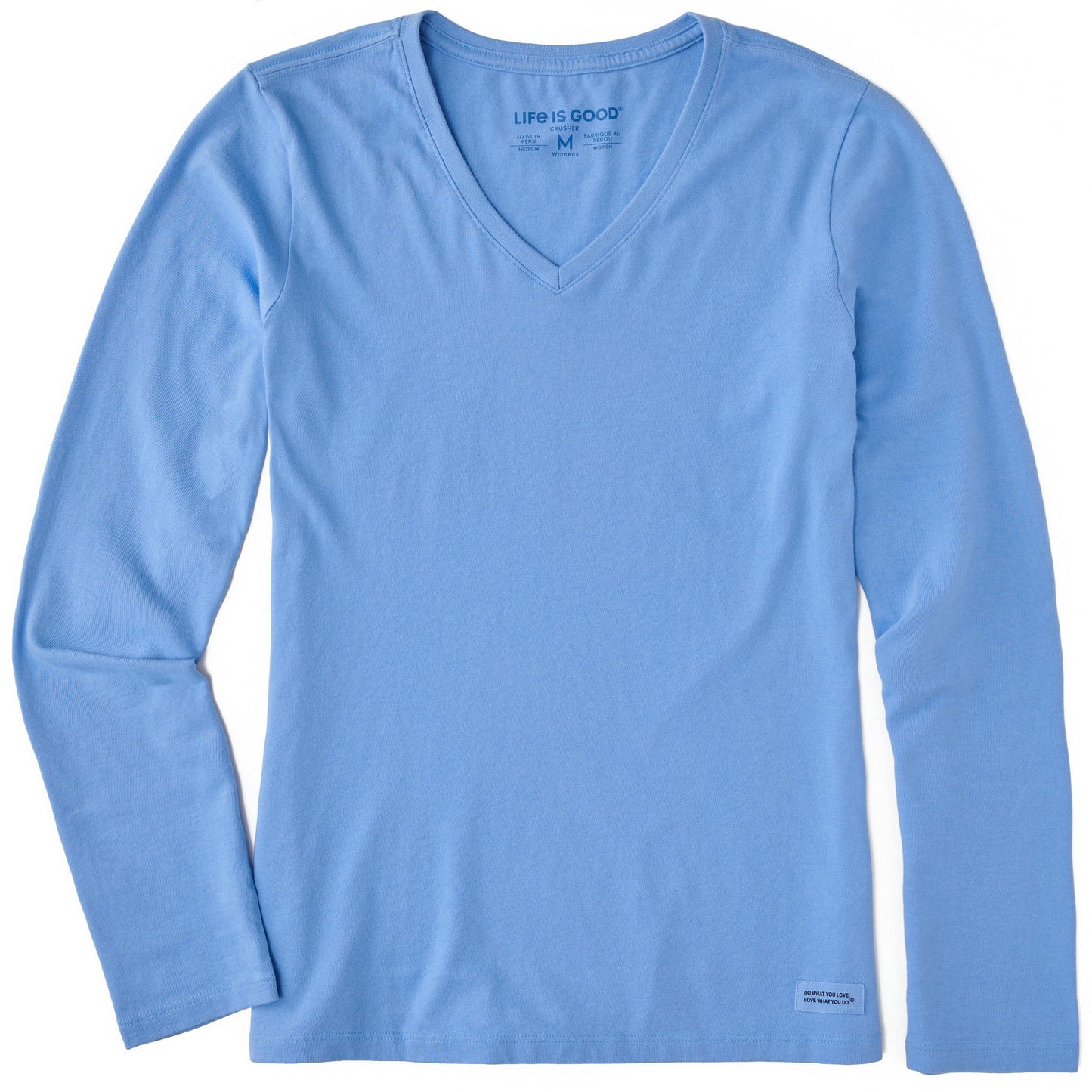 Women's Solid Long Sleeve Crusher Vee