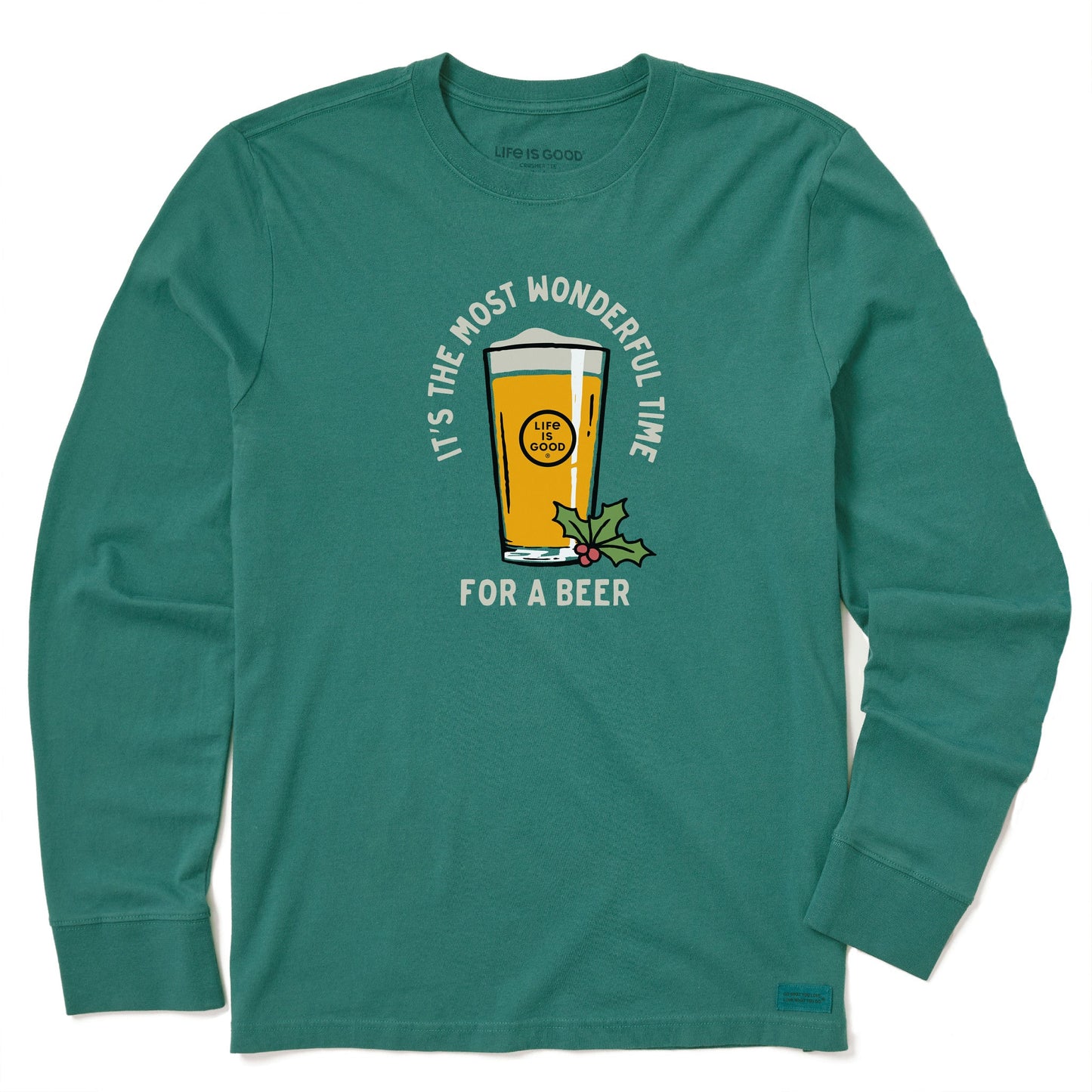 Men's Time for a Beer Long Sleeve Crusher Tee