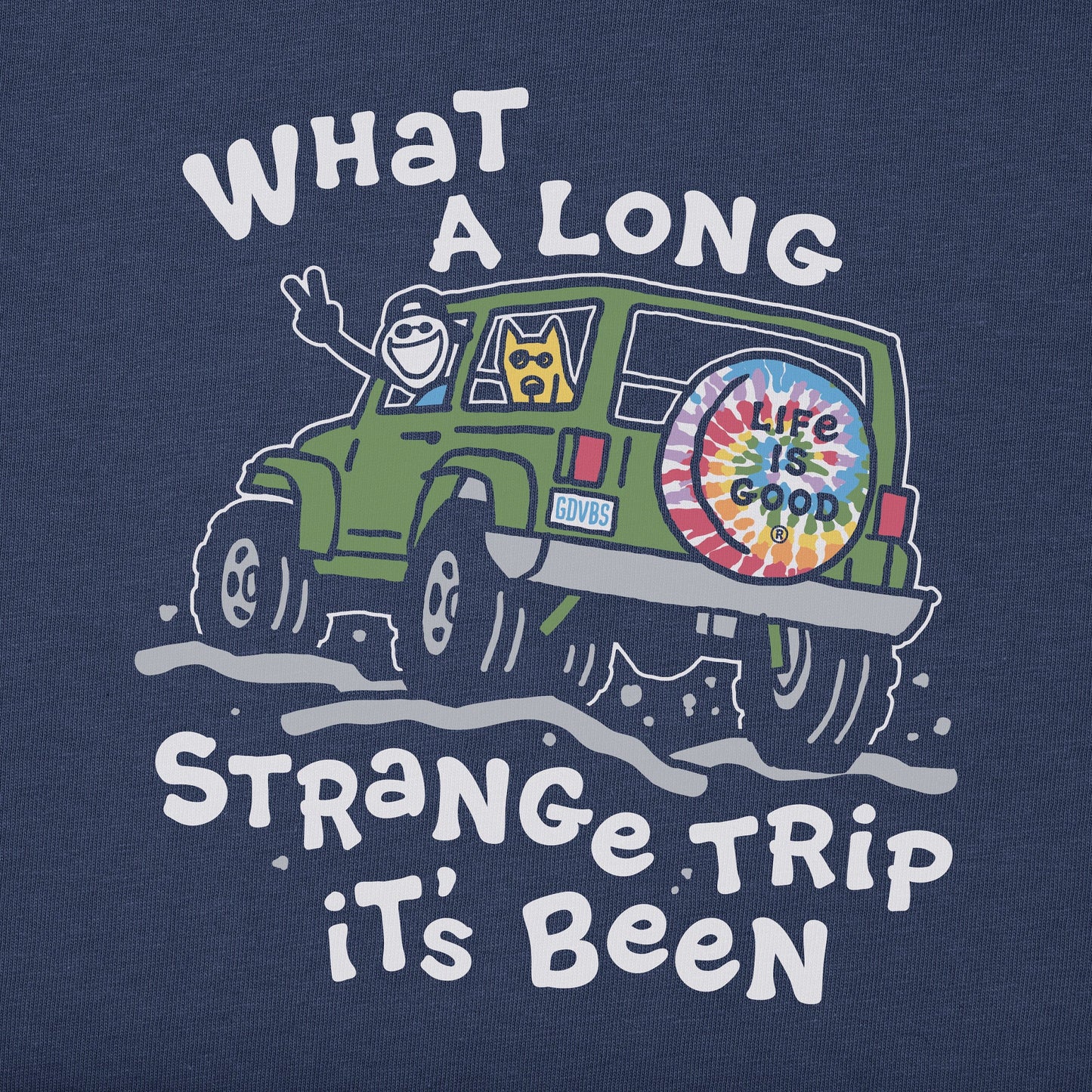 Men's Jake and Rocket Strange Trip Long Sleeve Crusher Tee