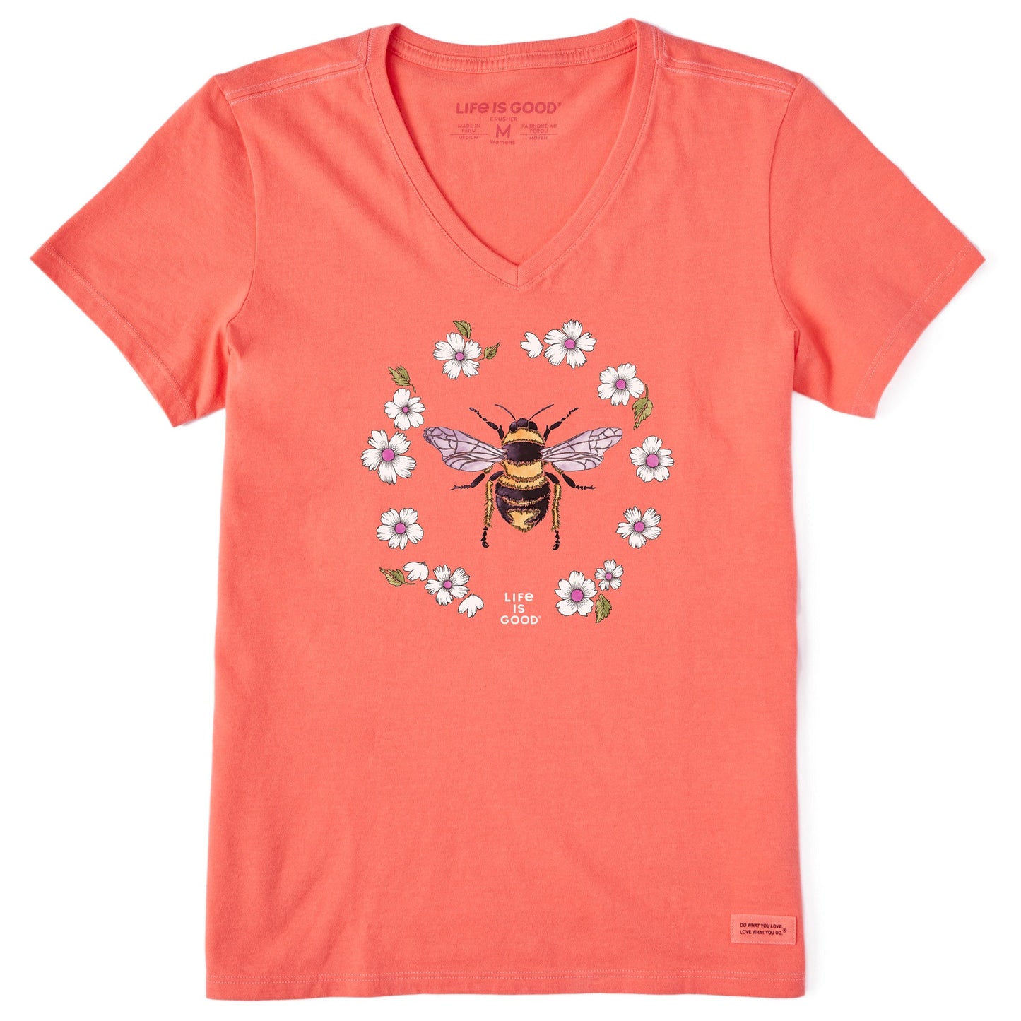Women's Flowerbee Short Sleeve Vee