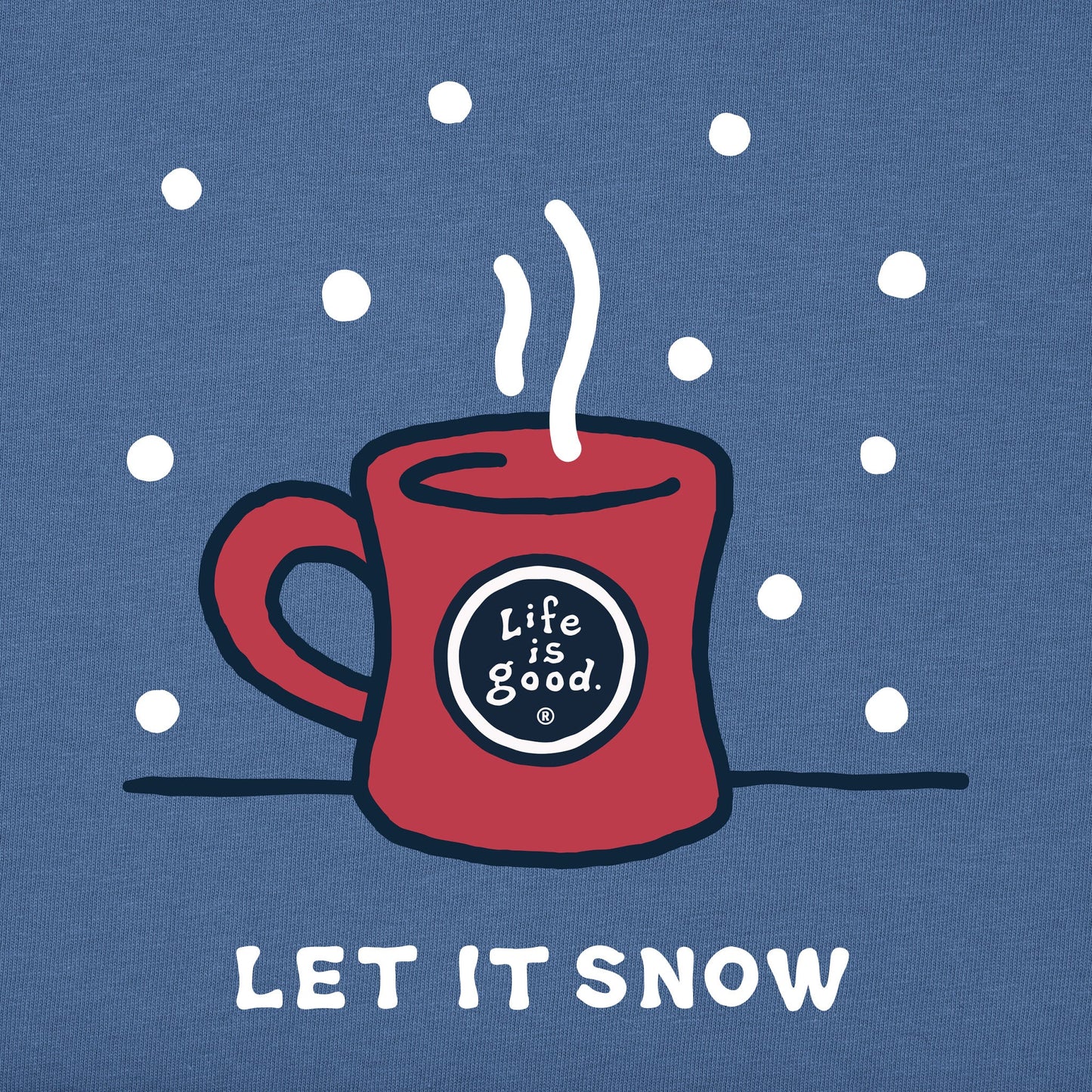 Men's Let it Snow Mug Long Sleeve Crusher Tee