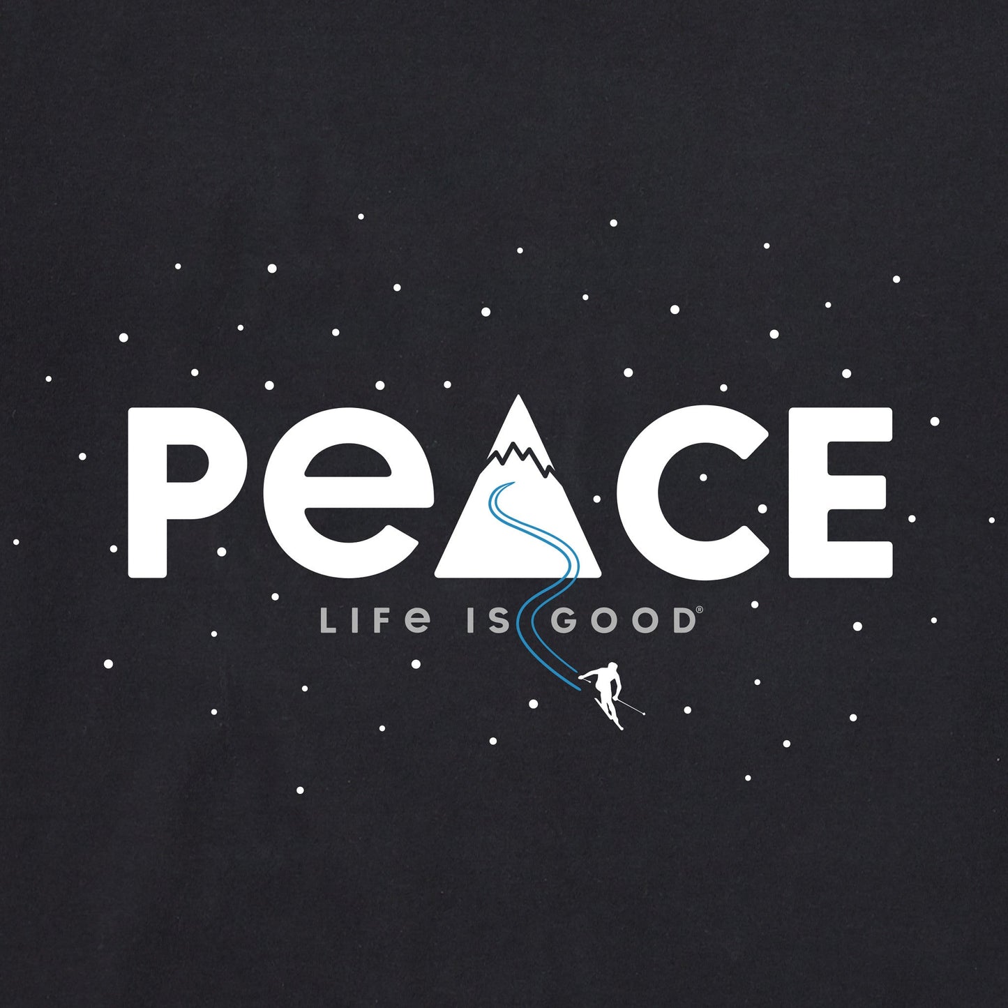 Men's Peace Skier Long Sleeve Crusher Tee