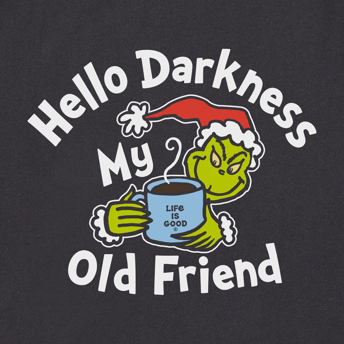 Men's Grinch Hello Darkness Long Sleeve Crusher Tee