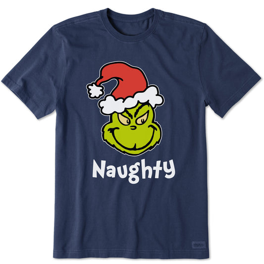 Men's Naughty Grinch Short Sleeve Crusher Tee