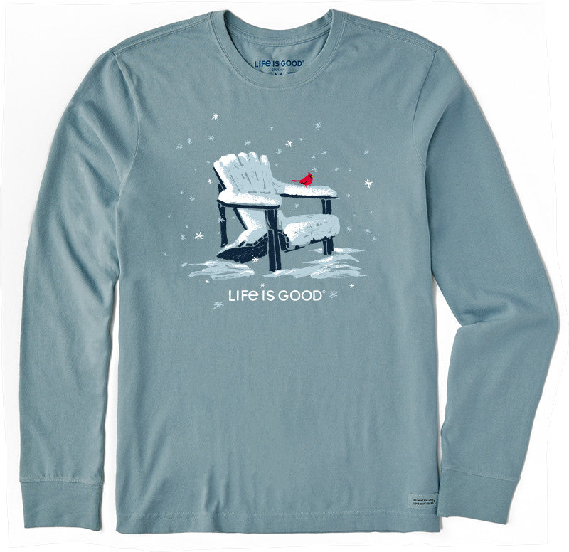 Men's Snowy Adirondack Cardinal Long Sleeve Crusher Tee