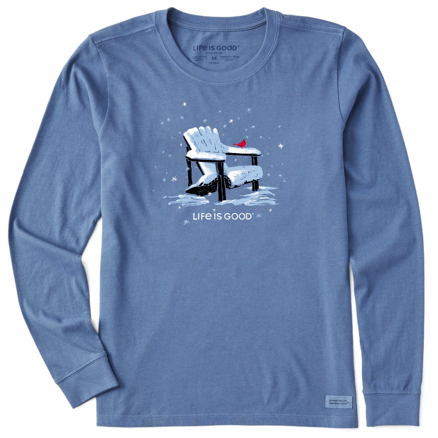 Women's Snowy Adirondack Cardinal Long Sleeve Crusher Tee