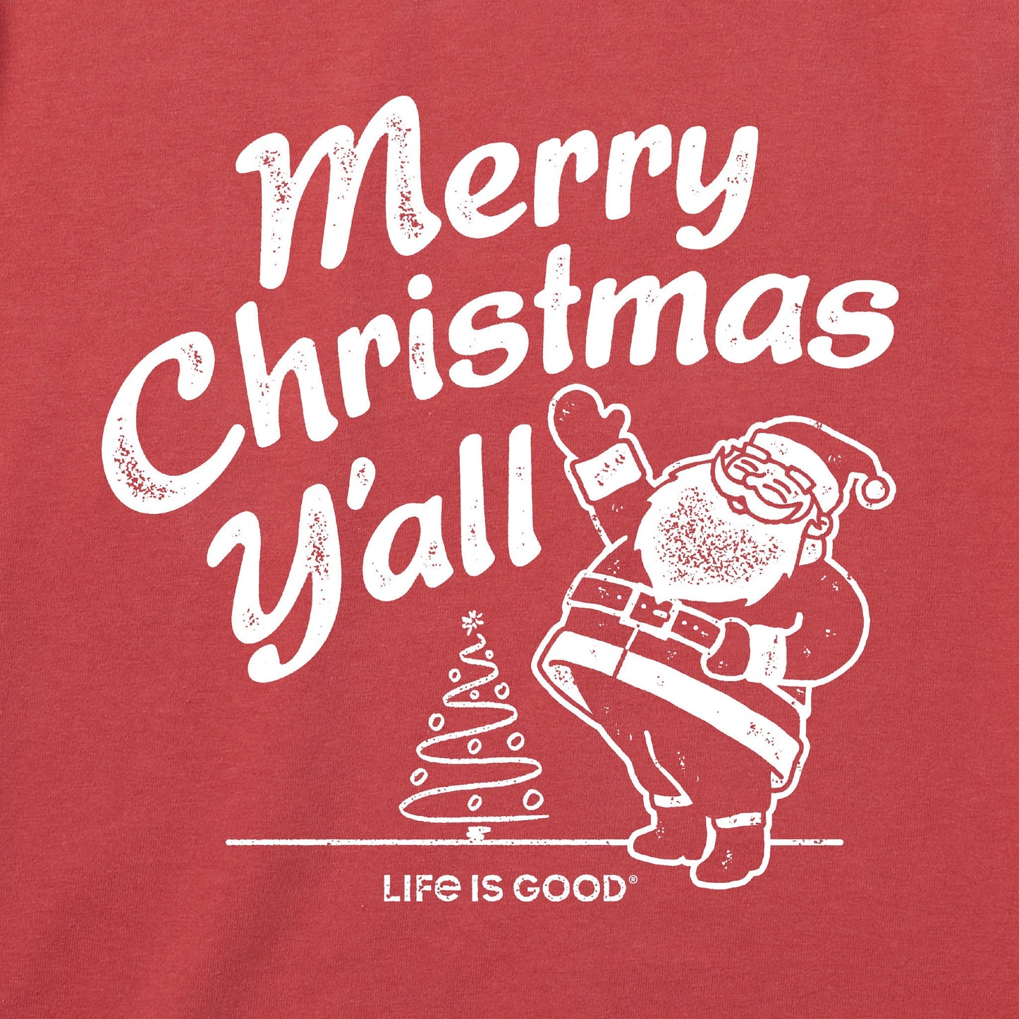 Women's Santa Merry Christmas Y'all Short Sleeve Crusher Tee