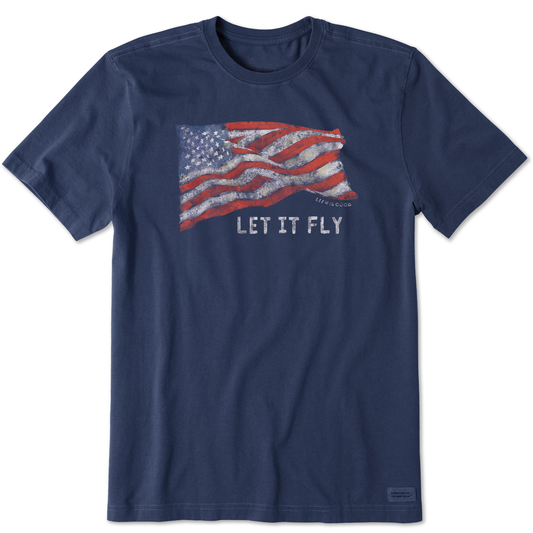 Men's Let It Fly Flag Short Sleeve Crusher Tee