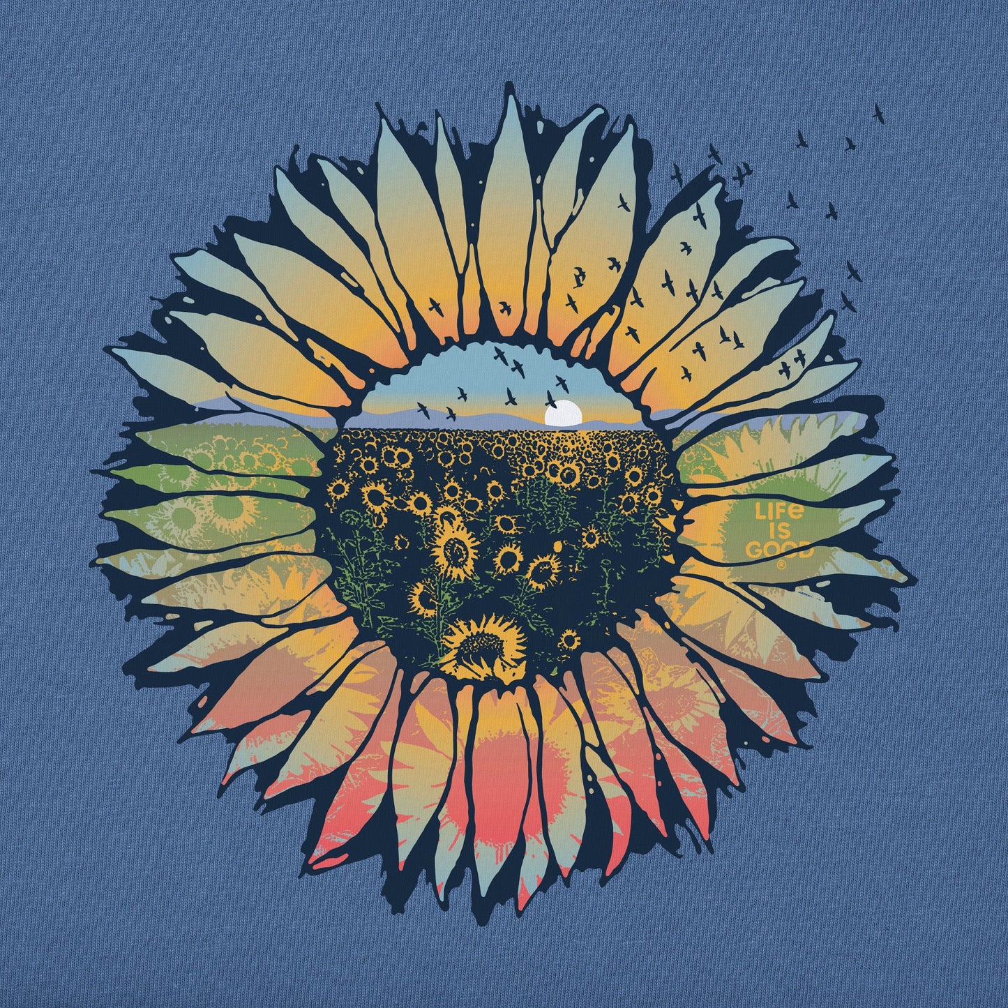 Women's Sunflowerscape Long Sleeve Tee