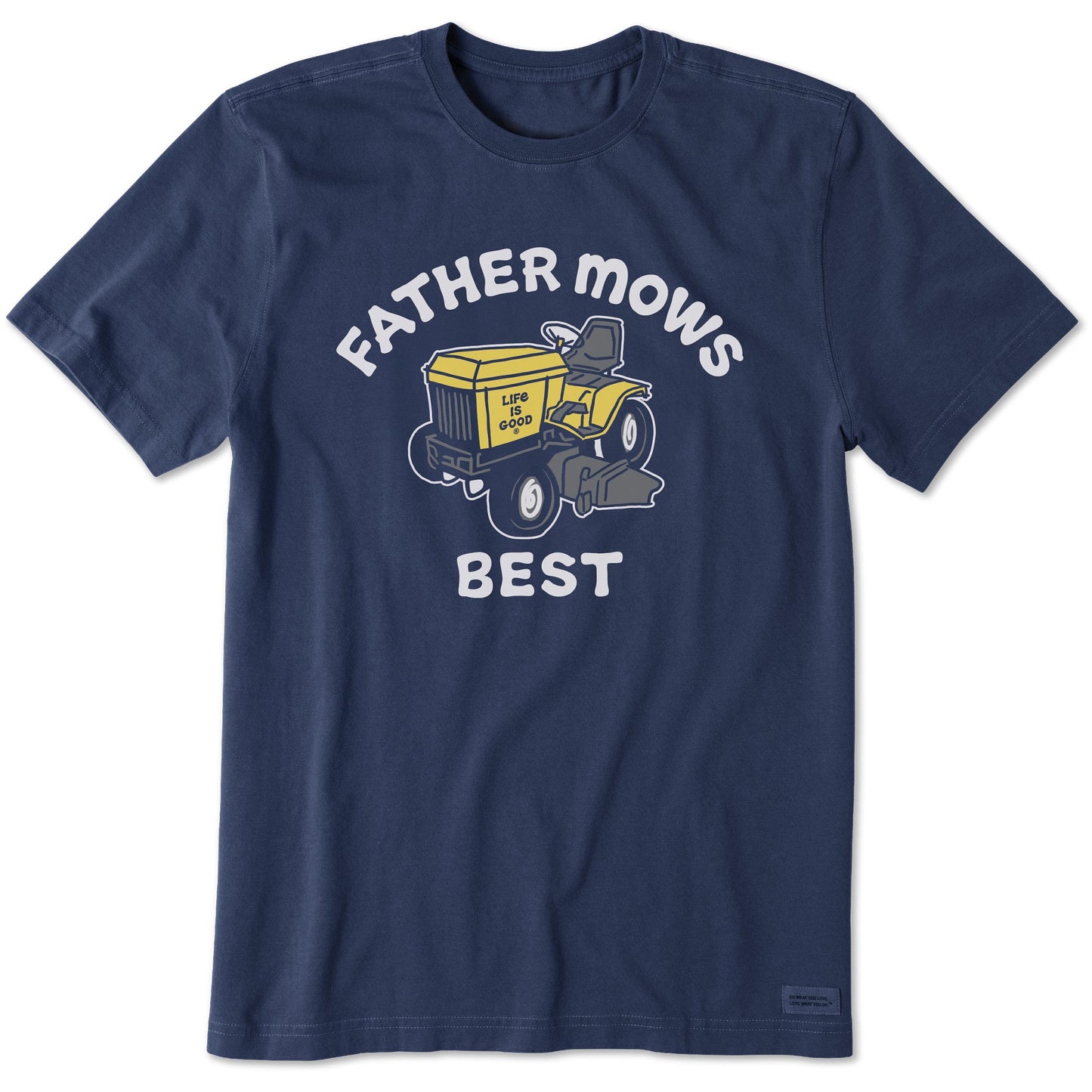 Men's Father Mows Best Riding Mower Short Sleeve Crusher-LITE Tee