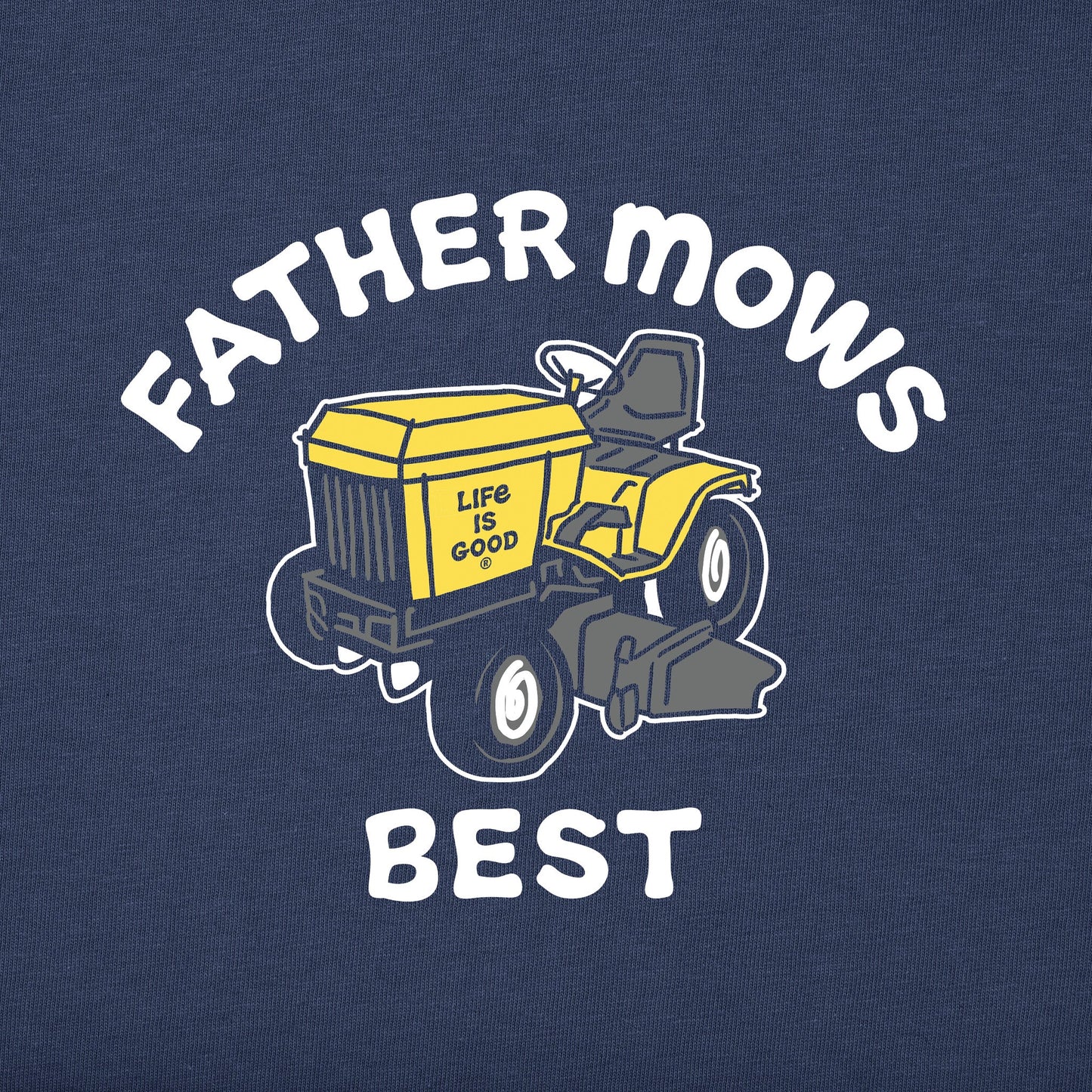 Men's Father Mows Best Riding Mower Short Sleeve Crusher-LITE Tee