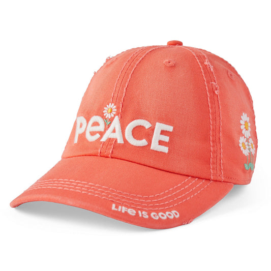 Adult Unisex Peace Daisies Sunwashed Chill Cap