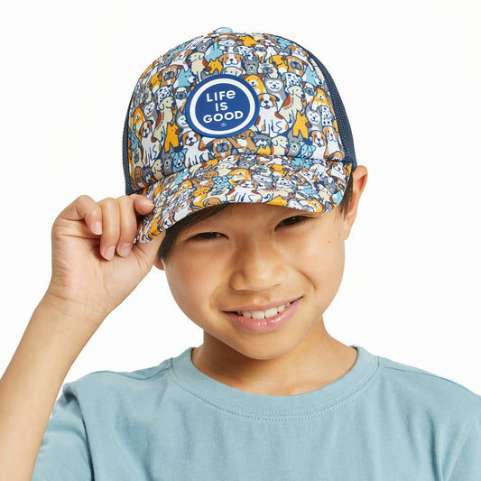 Heart of Dogs Pattern Kids Trucker
