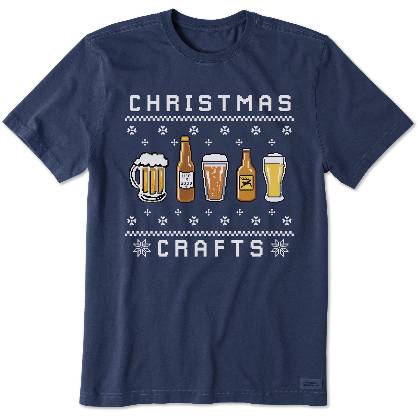 Men's Ugly Sweater Christmas Crafts Short Sleeve Crusher Tee