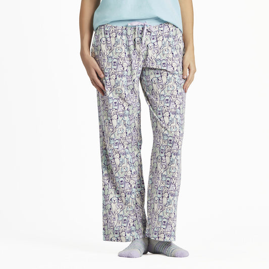Women's Heart of Dogs Pattern Snuggle Up Sleep Pant
