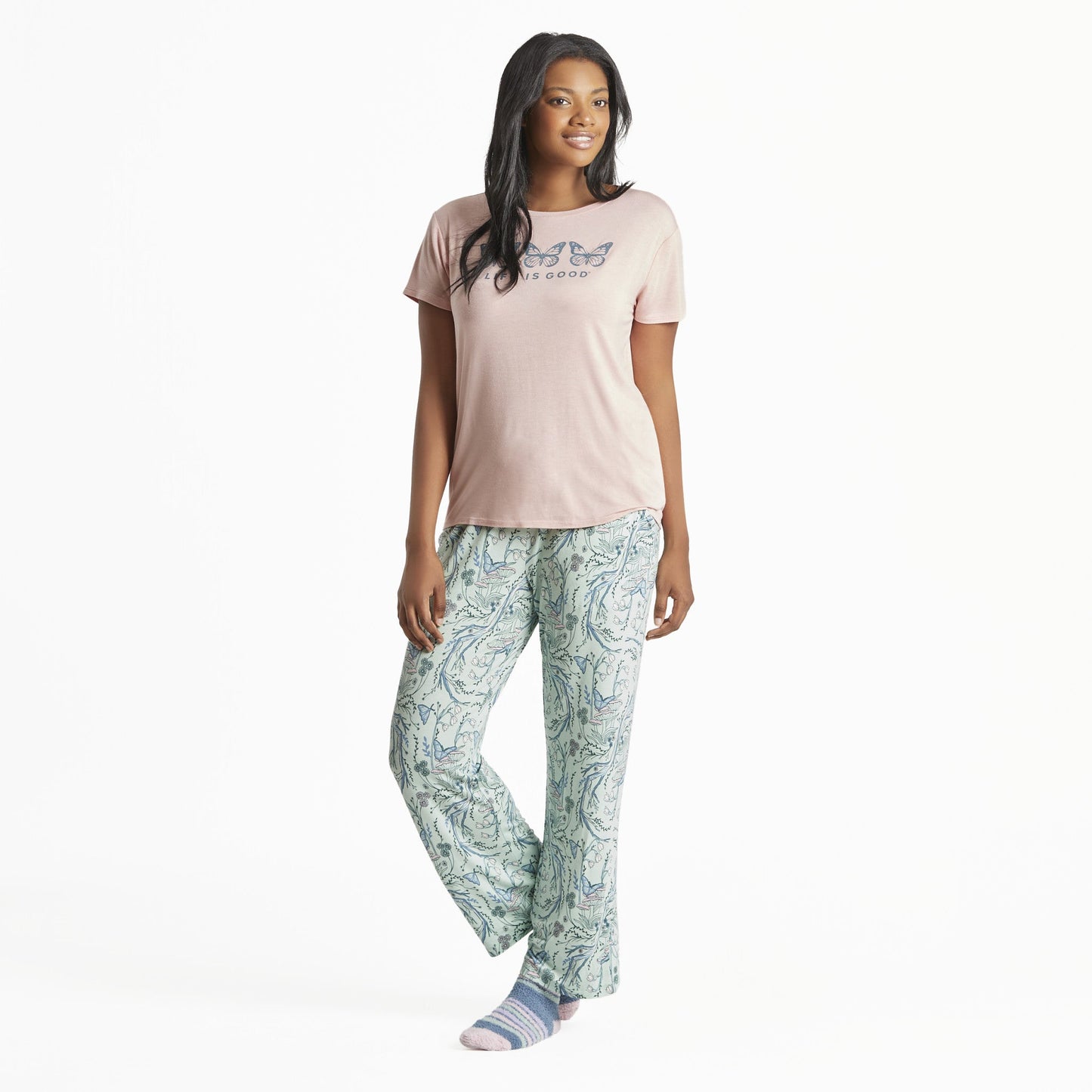 Women's Woodland Floral Pattern Lightweight Sleep Pant