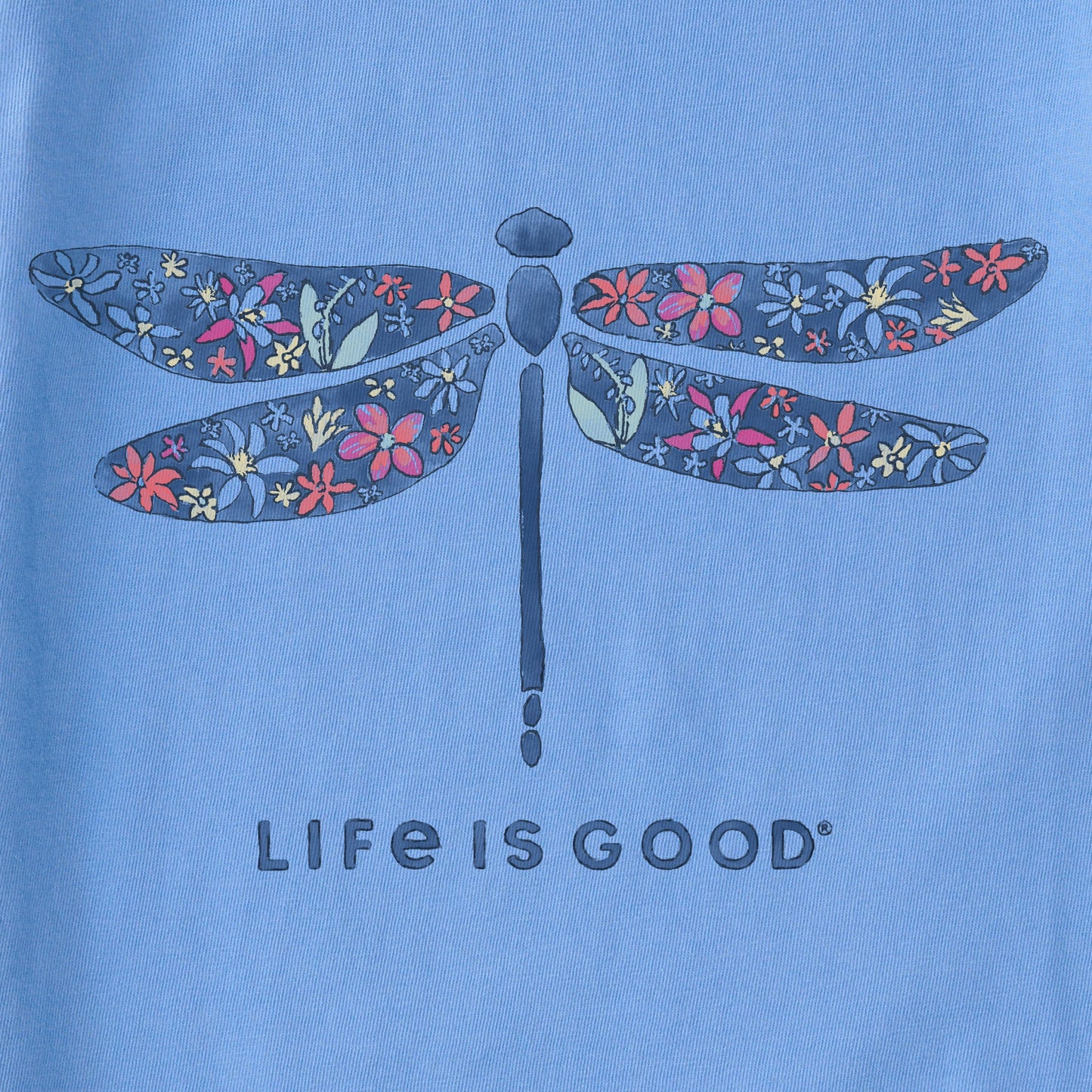 Women's Wildflower Dragonfly Short Sleeve Crusher Tee