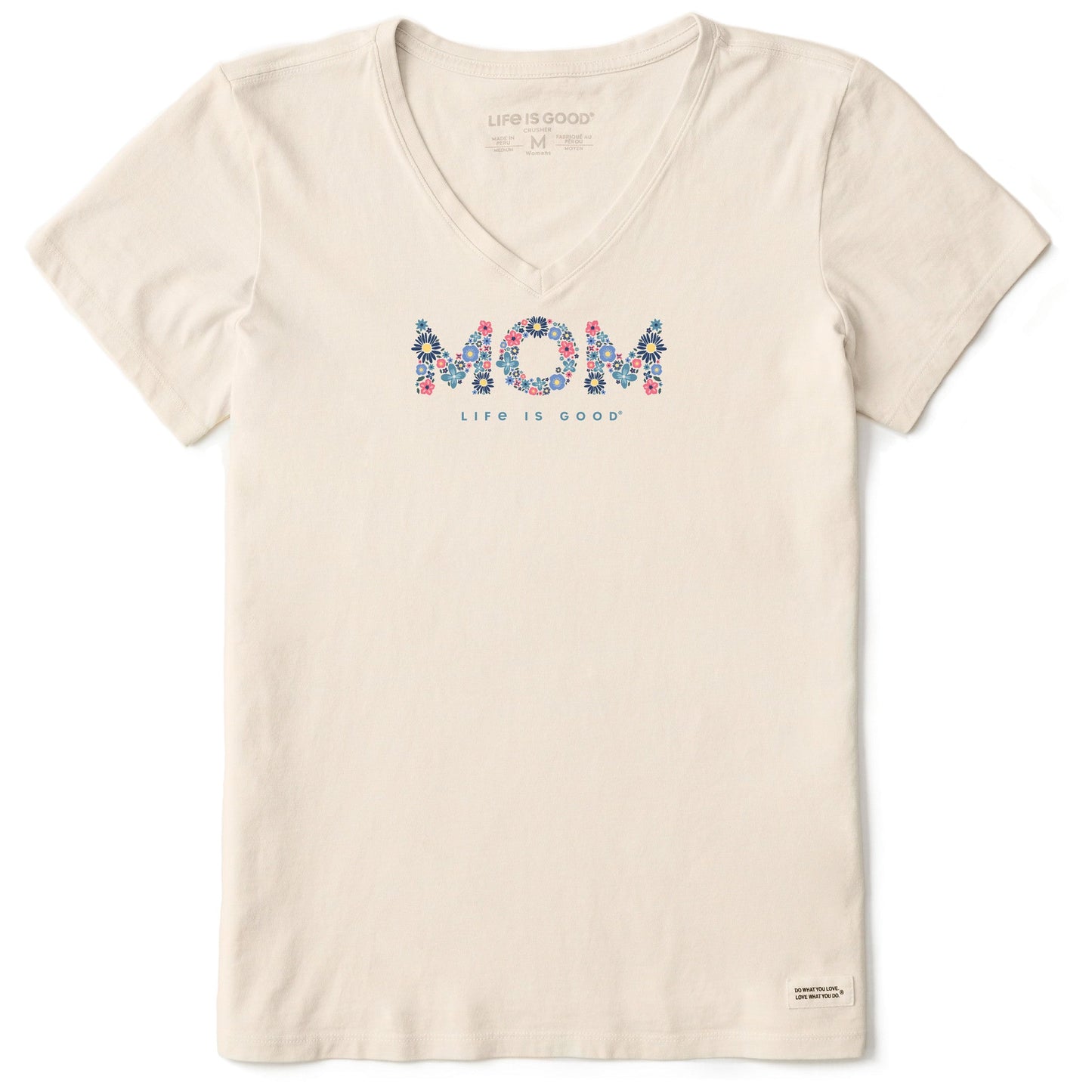 Women's Wildflower Mom Short Sleeve Crusher Vee