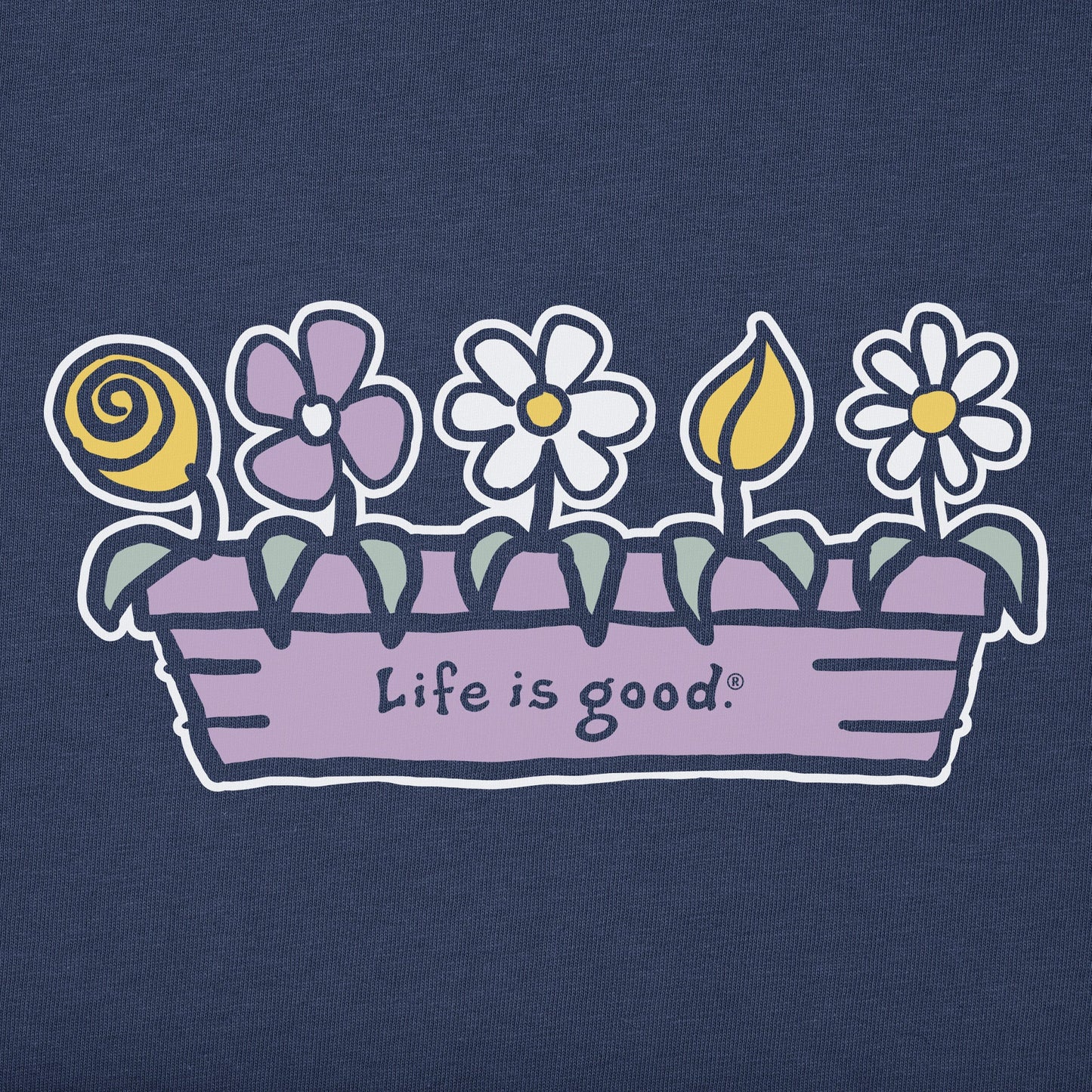 Women's Flower Box Short Sleeve Crusher Vee