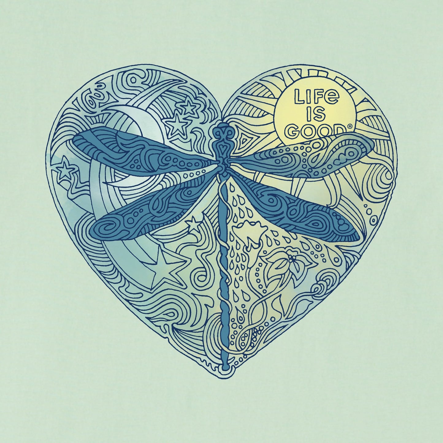 Women's Dragonfly Heart Short Sleeve Tee