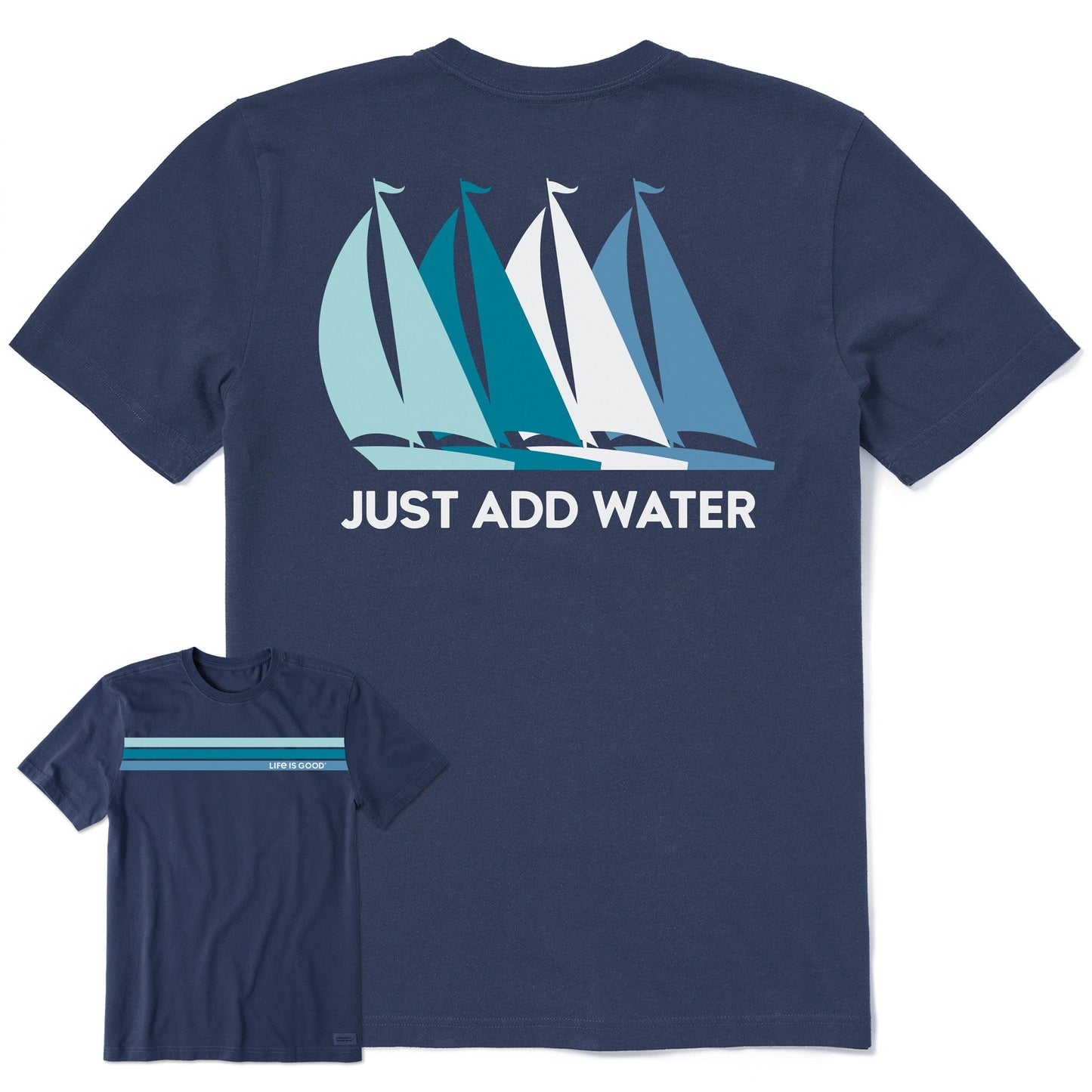 Men's Sailboat Silhouettes Short Sleeve Crusher Tee