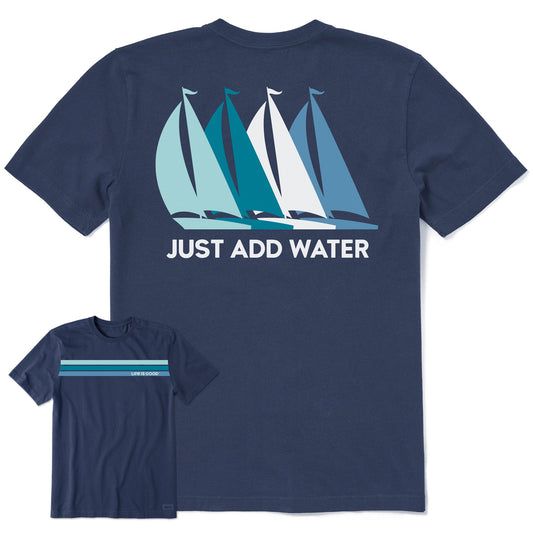 Men's Sailboat Silhouettes Short Sleeve Crusher Tee